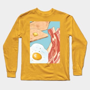 Breakfast Illustration Long Sleeve T-Shirt